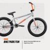 image:imageMongoose Legion Kids Freestyle BMX Bike Intermediate Rider Boys and Girls Bikes 20Inch Wheels HiTen Steel Frame Micro Drive 25x9T BMX GearingGrey