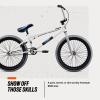 image:imageMongoose Legion Kids Freestyle BMX Bike Intermediate Rider Boys and Girls Bikes 20Inch Wheels HiTen Steel Frame Micro Drive 25x9T BMX GearingWhite
