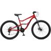 image:imageMongoose Status Mountain Bike 275 Inch Bike for Men and Women 21 Speed Aluminum Suspension Frame Steel Rear Triangle Dual Suspension Knobby Mountain Tires Mechanical Disc Brakes Adult BicycleRed