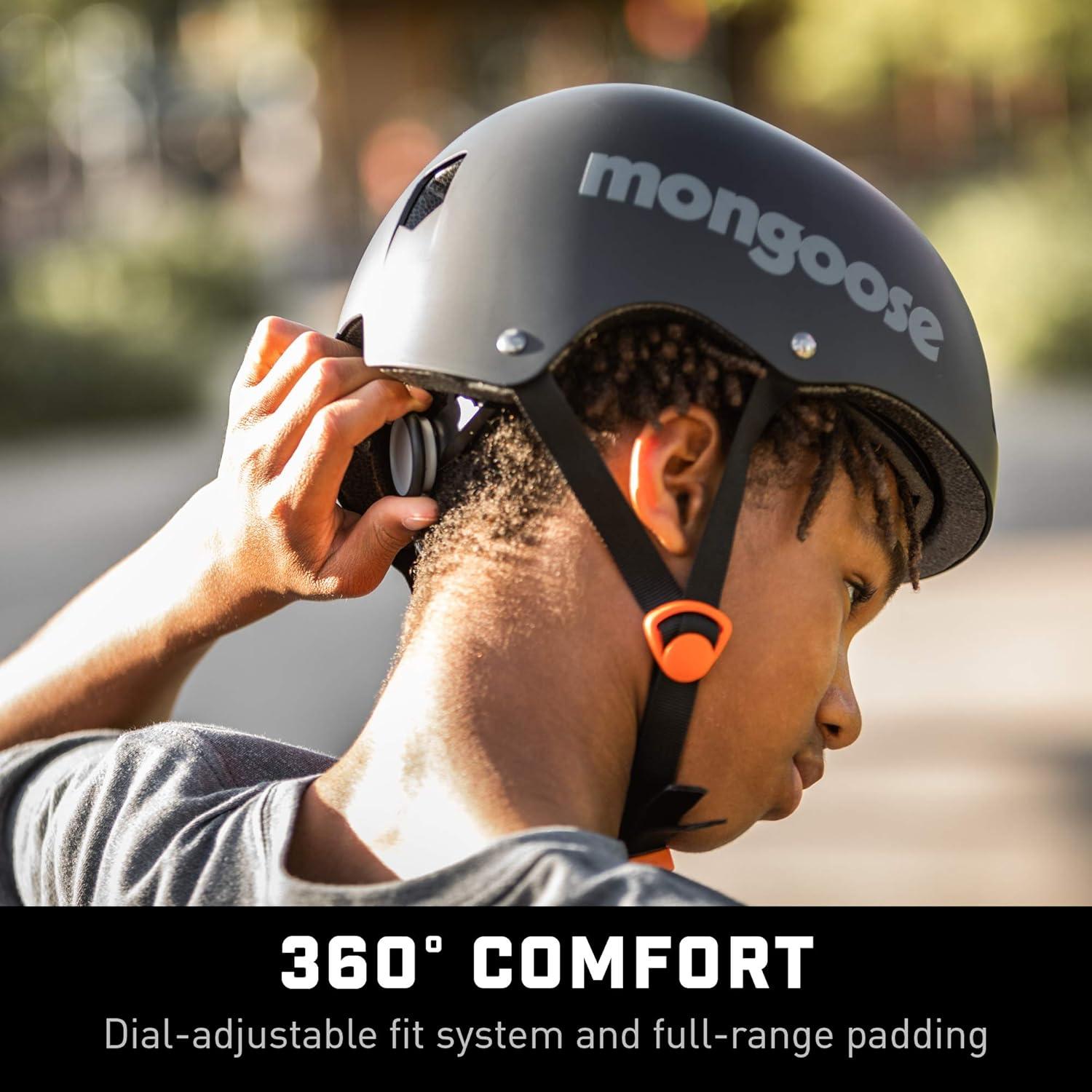 Clear Microshell Mongoose All Terrain Kids Bike Helmet, Ages 5-8, 3-in-1 Multisport ...