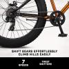 image:imageMongoose Argus Trail or ST Fat Tire Mountain Bike 20 24 or 26 Inch Bike for Kids and Adults 7 or 16 Speed Aluminum or Steel Frame Knobby Mountain Fat Tires Mechanical Disc BrakesCopper