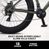image:imageMongoose Argus Trail or ST Fat Tire Mountain Bike 20 24 or 26 Inch Bike for Kids and Adults 7 or 16 Speed Aluminum or Steel Frame Knobby Mountain Fat Tires Mechanical Disc BrakesGreen