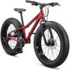 image:imageMongoose Argus Trail or ST Fat Tire Mountain Bike 20 24 or 26 Inch Bike for Kids and Adults 7 or 16 Speed Aluminum or Steel Frame Knobby Mountain Fat Tires Mechanical Disc BrakesRed