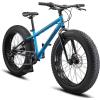 image:imageMongoose Argus Trail or ST Fat Tire Mountain Bike 20 24 or 26 Inch Bike for Kids and Adults 7 or 16 Speed Aluminum or Steel Frame Knobby Mountain Fat Tires Mechanical Disc BrakesBlue