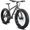 image:imageMongoose Argus Trail or ST Fat Tire Mountain Bike 20 24 or 26 Inch Bike for Kids and Adults 7 or 16 Speed Aluminum or Steel Frame Knobby Mountain Fat Tires Mechanical Disc BrakesGreen