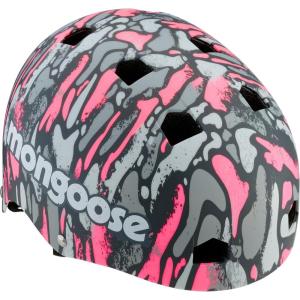image:imageMongoose All Terrain Kids Bike Helmet Ages 58 3in1 Multisport Compatible Lightweight Microshell 10 Air Vents Adjustable Fit Internal Pads BMX Bike Helmet for KidsPinkGrey