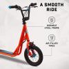 image:imageMongoose Trace Air NonElectric Scooter for Youth Boys Girls Age 8 Year Old Max Weight of 220 lbs 12Inch Air Tires NonFolding Design Adjustable Height Stem BMXStyle Handlebar Wide Foot DeckOrange